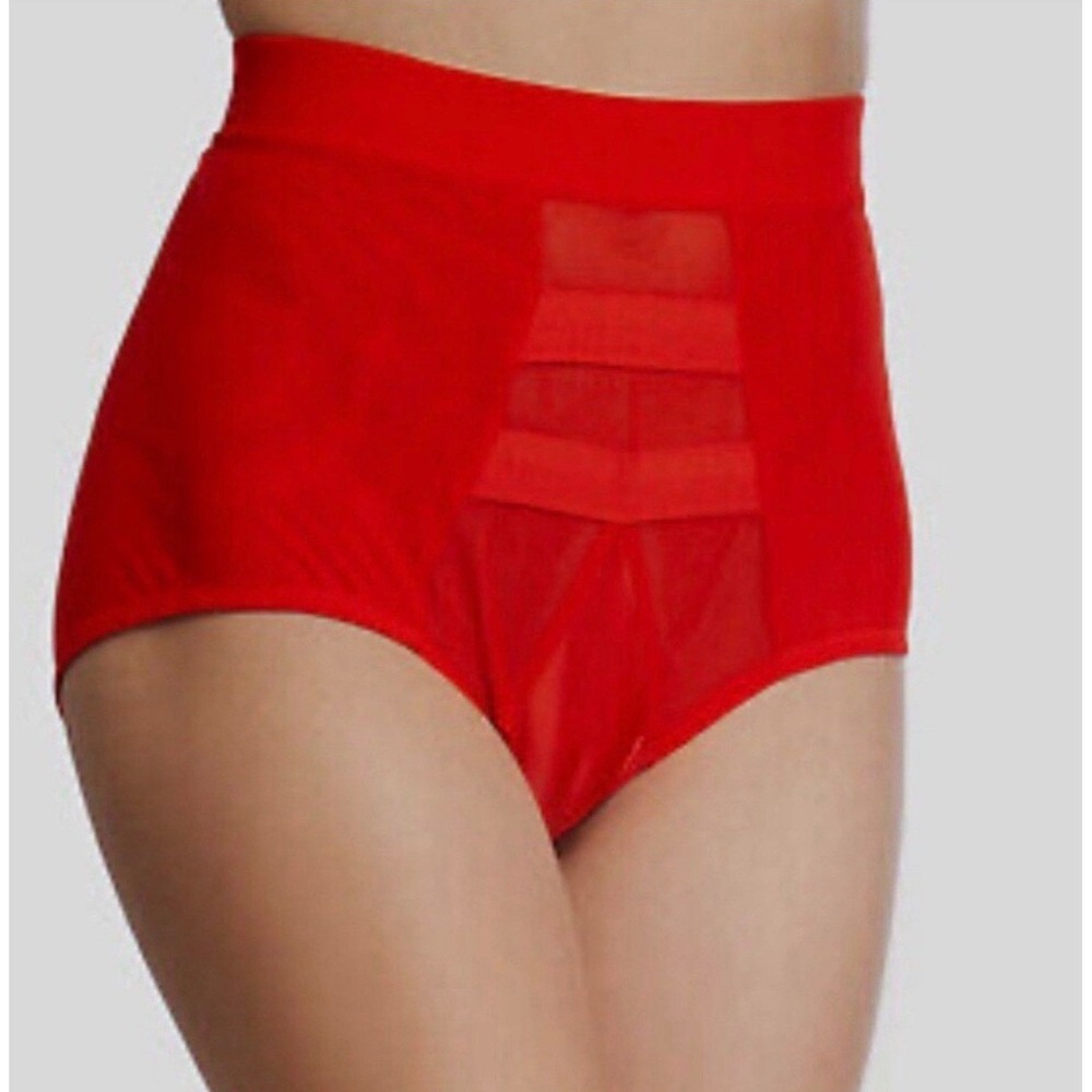 Free People HAH Hi Wasted‎ Panty Blood Orange Red Mesh XS NEW